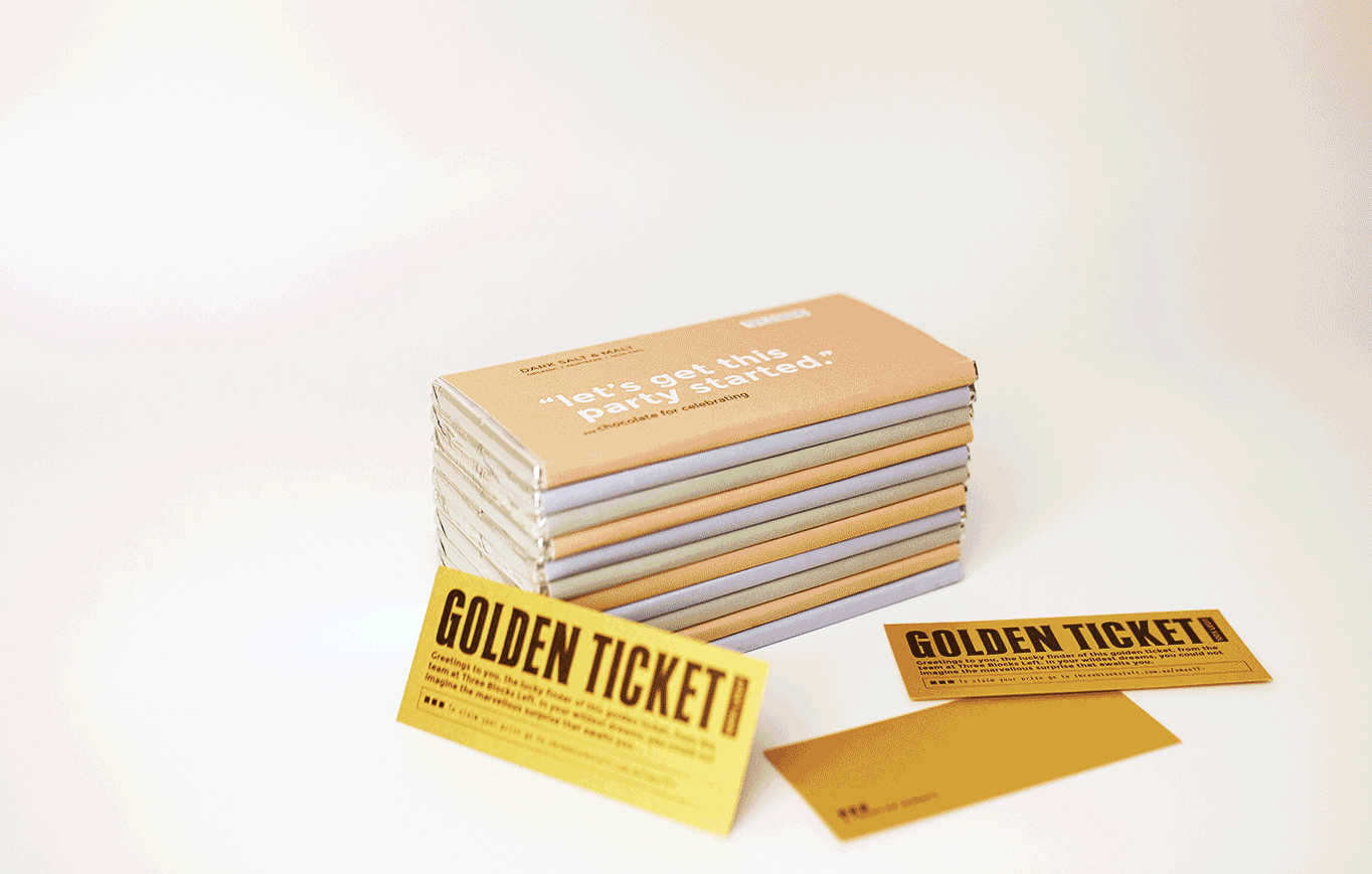 Three Blocks Left Self Promotion Golden Ticket Campaign